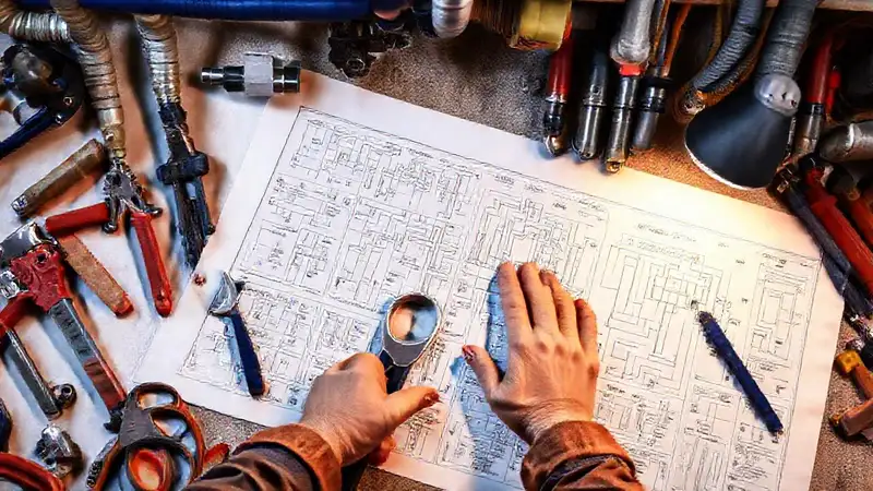 El fontanero trabaja con precisión y confianza