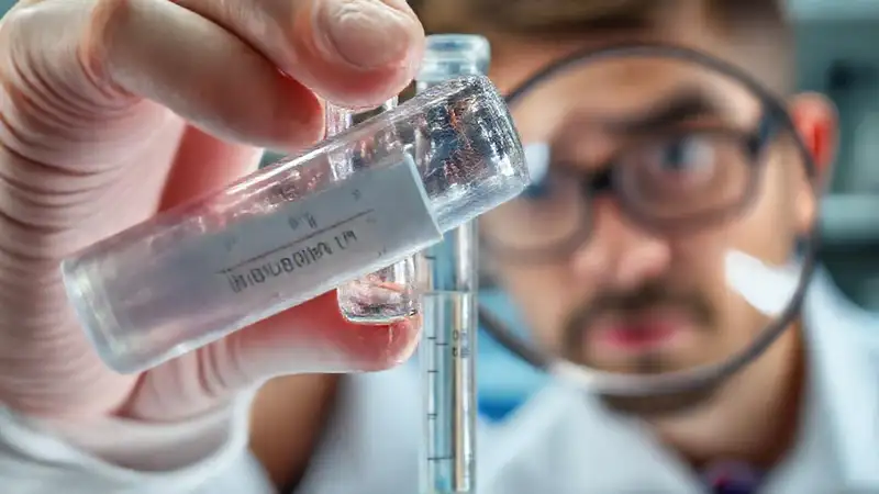 Análisis químico de muestras en laboratorio